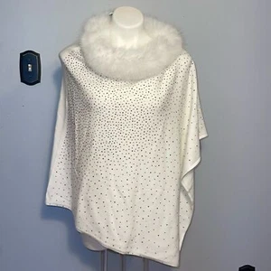La Fiorentina ladies faux fur lined shawl. One size. NWT. - Picture 1 of 10