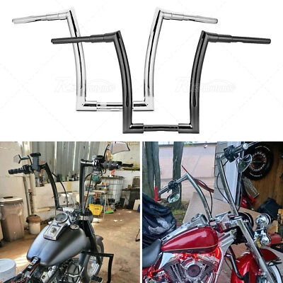 12" 14" 16" 18'' Ape Hanger 1-1/2" Manillar Gordo Para Harley Road King Road Glide Foto 1 de 4