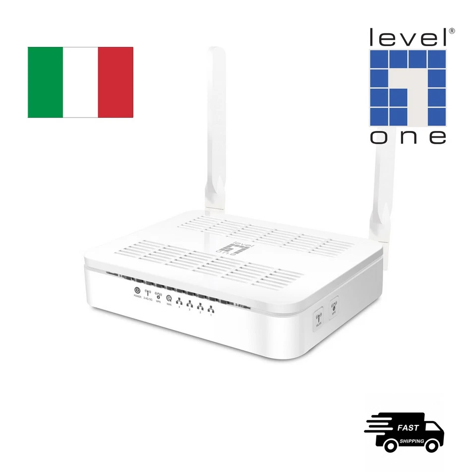 LevelOne WGR-8031 Router Gigabit WiFi Dual Band AC1200 - Immagine 1 di 3