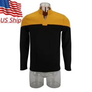 2019 ST Picard Uniforme Dorado Nuevas Operaciones Flota Estelar Prendas para el torso Hombres Camisas Disfraz - Imagen 1 de 9