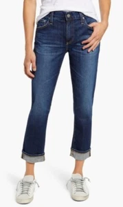 AG Adriano Goldschmied Ex-Boyfriend Slouchy Slim Mid-Rise Jeans Blue 8Y 28 X 27 - Picture 1 of 12