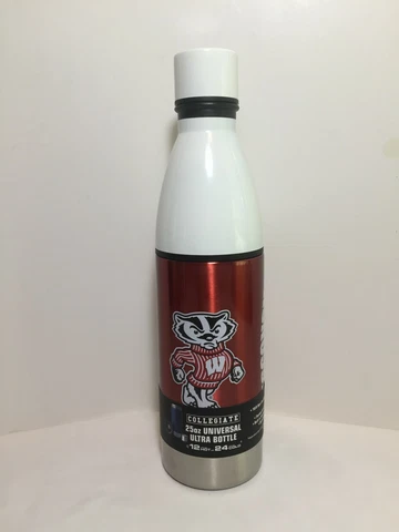 New Wisconsin Badgers Boelter 25 oz Stainless Steel Water Bottle, NCAA Cover