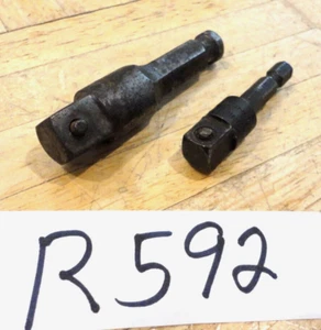 SNAP-ON TOOLS 2 PC. 3/8 DR POWER HEX TO SQUARE ADAPTOR, 1/2 DR 7/16 HEX SHANK - Picture 1 of 7