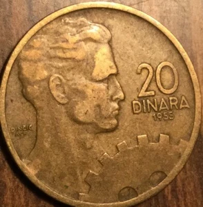 1955 YUGOSLAVIA 20 DINARA - Picture 1 of 2