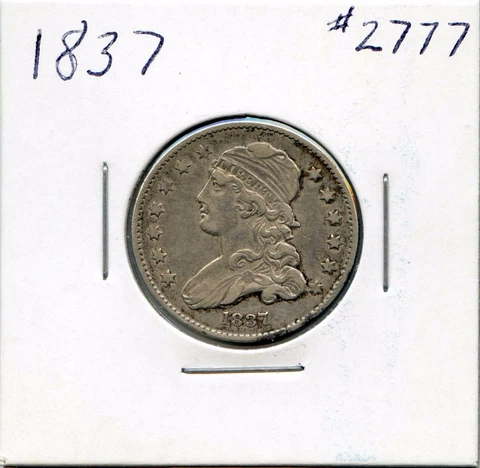 1837 25C Capped Bust Silver Quarter. Circulated. Lot #2554 Cover