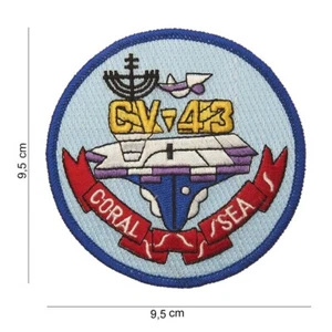 Aufnäher  Flugzeugträger USS Coral Sea CV 43  ca 9,5 cm - Bild 1 von 1