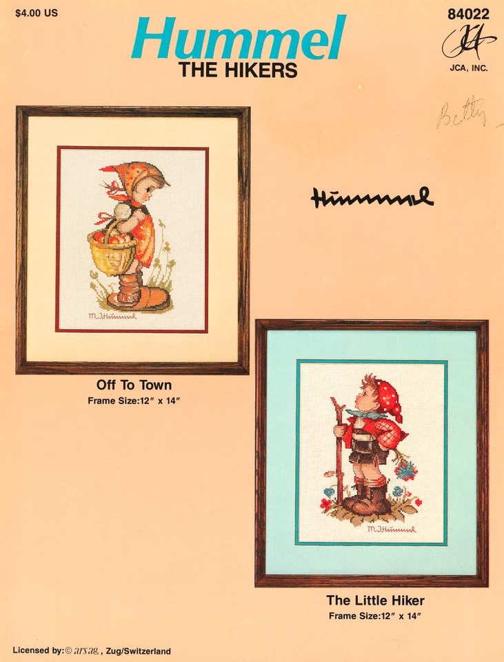 Hummel "THE LITTLE HIKER & OFF TO TOWN" Cross Stitch Pattern Chart Leaflet 84022 - Image 1 of 1