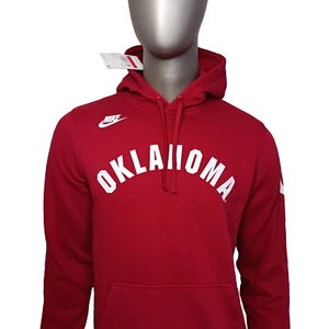 Nike OU Oklahoma Sooners Men's Pullover Hoodie Size L Red - Picture 1 of 8
