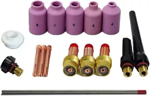 Gas Lens Collet Body Alumina Nozzles 2 Percent Tungsten Fit WP 17 18 26 ,21pk - Picture 1 of 8