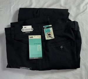 Lee Long At The Waist Women Jeans Stretch Straight Leg Black Color Hold sz12 NEW - Picture 1 of 4