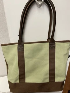 Restoration Hardware Tote Bag Canvas X-Large Zipper Close Travel Overnight Work - Picture 1 of 11