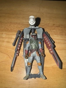 VINTAGE 1996 Star Wars Power Of The Force Boba Fett Winged Rocketpack Kenner - Photo 1/3