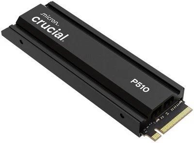Crucial P510 M.2 2280 2TB Heatsink PCIe 5.0 NVMe 2.0 3D NAND SSD CT2000P510SSD5 - Image 1 of 4