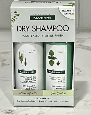 2x Champú Seco Klorane Ultra Suave y Control de Aceite 1 oz, 30 ml cada uno Nuevo en Caja (#ms) Foto 1 de 3