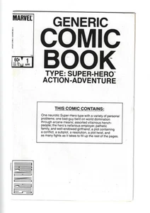 Generic Comic Book #1 Marvel 1983 Unnamed Super Hero - Picture 1 of 2