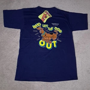 Vintage Y2K Scooby Doo T-shirt Kids XL Blue Gatlinburg "Who Let The Dog Out" - Picture 1 of 9