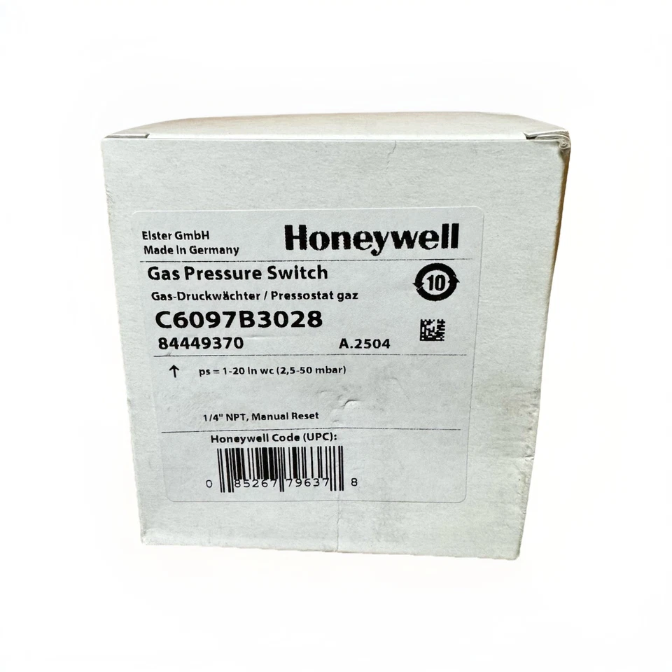 Honeywell C6097B3028 High Gas Pressure Switch - Image 1 of 1