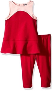Nautica Toddler Girl's Top with Leggings Berry Colorblock - Picture 1 of 3
