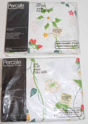 JCPENNEY Strawberry Field Juego de Sábanas Completamente Ajustables y Planas Lote de 2 De Colección Foto 1 de 4