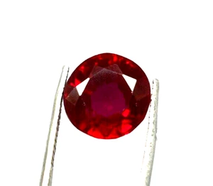 Ring Size Best Quality 7.35 Ct Natural Red Ruby Round Shape Certified Gemstone - Picture 1 of 4
