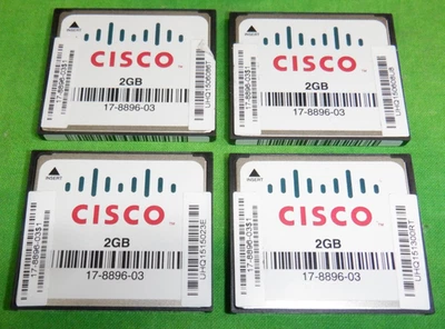 CISCO   17-8896-03   2Gb Compact Flash Memory Log        LOT OF 4 - Image 1 of 3