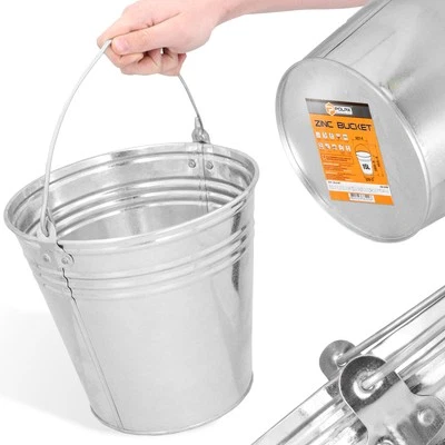 Eimer 15L Metalleimer Wassereimer Zinkeimer Zink Stahl Blech Blecheimer Garten - Bild 1 von 4