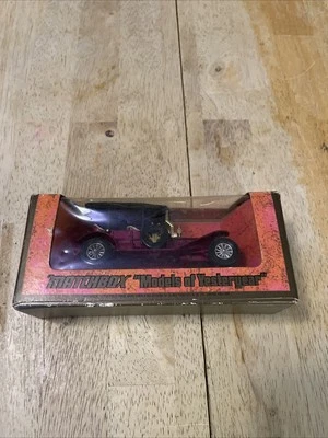 Matchbox Yesteryear 1909 Thomas Flyabout Purple NOS - Image 1 of 4