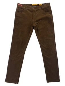 Enzo Tovare Slacks Mens Size 36X33 Brown Color Corduroy Pants Trousers Cotton - Picture 1 of 8
