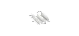 CRL M6059 1-7/16" White Wide Tub Enclosure Sliding Door Bottom Guide - pack of 2 - Picture 1 of 4