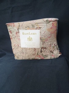 Vintage Ralph Lauren Guinevere Multi Cotton Sateen Ruffled Flat Sheet- Queen - Picture 1 of 11