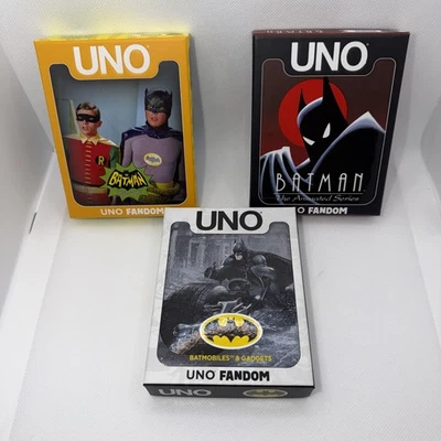 UNO FANDOM BATMAN: Batimóviles y Gadgets, Animados, TV Clásica Juego Completo De 3 Foto 1 de 2