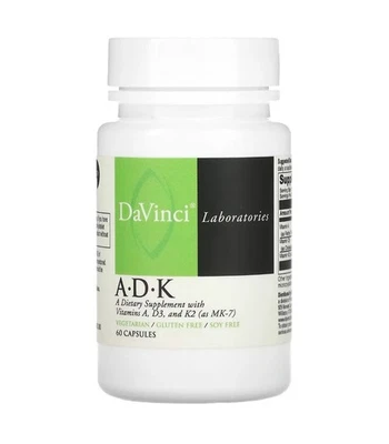 DAVINCI Labs ADK - Ayuda a apoyar huesos, corazón e inmunología 60 unidades (paquete de 1)  Foto 1 de 2