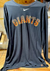 San Francisco Giants Nike Dri-Fit T-Shirt Herren Large Schwarz Langarm MLB - Bild 1 von 5