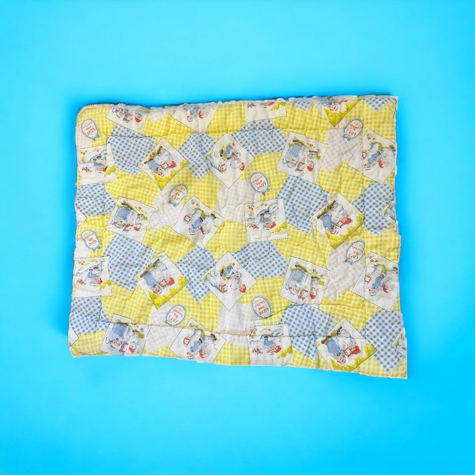 Manta Edredón Bebé Raggedy Ann Andy 30x40 Escena Caballo Let’s Be Friends Love One Foto 1 de 4