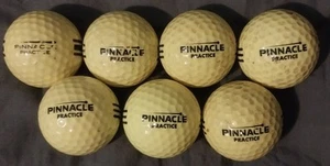 7 Used Pinnacle Yellow Practice Golf Balls - Picture 1 of 4