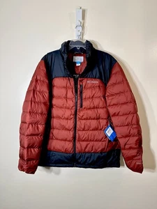 Columbia Autumn Park II quilted omni-heat down jacket black rust NWT sz XL $170 - Picture 1 of 9