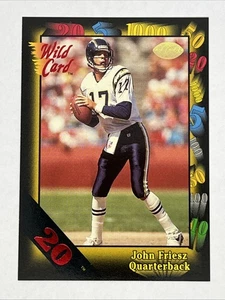 1991 Wild Card #92 John Friesz 20 Stripe SP Parallel San Diego Chargers - Bild 1 von 2