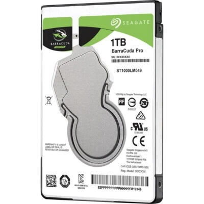 Seagate BarraCuda Pro ST1000LM049 1TB 7200RPM SATA 3 128MB Hard Drive 2.5" HDD