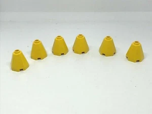 LEGO Aquazone : 6x Cône Octogonal 2 x 2 x 1 - Réf 6039 jaune - Set 6195 6199 - Imagen 1 de 1