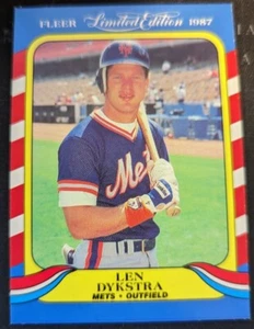 1987 Fleer Limited Edition New York Mets Baseball Card #13 Len Dykstra - Picture 1 of 2