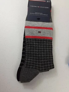 Men Tommy Hilfiger Socks SIZE 7-12 Premium Crew Socks Assorted 1 Pack of 2 #400 - Picture 1 of 7