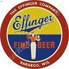 Effinger Fine Beer 11.75" Round Metal Sign