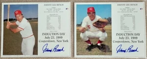 (2) Johnny Bench Signed 8x10 Photographs w/COA's, Cincinnati Reds HOF 1989! MINT - Picture 1 of 4