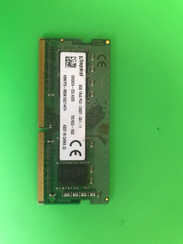 Kingston 8GB 1Rx8 PC4-2400T-SA1-11 DDR4 19200MHz SDRAM KMKYF9-MIDK - Image 1 of 1