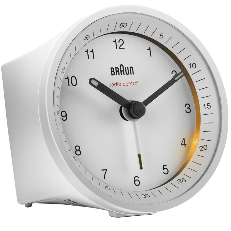 Braun BC07W-DCF Funkwecker, analog, weiß, beleuchtet, klassisch, retro - Bild 1 von 1