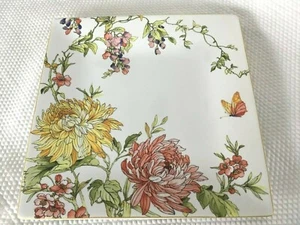 222 Fünfter Speiseteller Highland Blooms Quadratisch 10" Floral Ersatz Mama - Bild 1 von 7