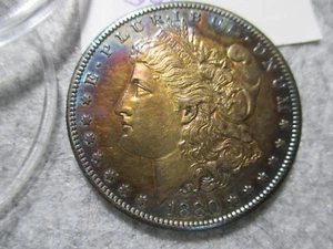 1880-s Morgan Silver Dollar Higher Grade Monster Toning BEAUTIFUL - Picture 1 of 8