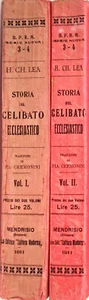 STORIA DEL CELIBATO ECCLESIASTICO - HENRY CHARLES LEA - 2 VOLUMI - 1911 - Imagen 1 de 6