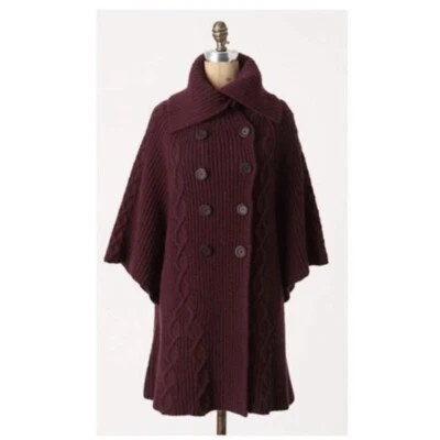 Cárdigan Anthropologie CHARLIE & ROBIN púrpura Golden Gate suéter tejido con cable Foto 1 de 4