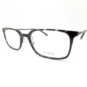 Flexon EP8003 340 Shiny Green Tortoise 55mm with Nose Pads New Authentic Frames - Picture 1 of 5
